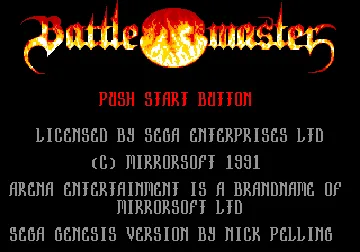 Battlemaster (USA) screen shot title